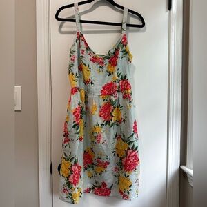 Cynthia Rowley 100% linen floral dress size 6